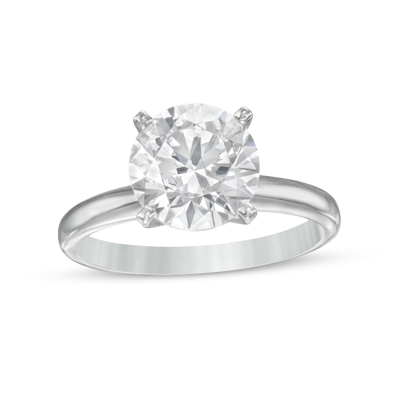 3 CT. Certified Diamond Solitaire Engagement Ring in 14K White Gold (I/I2)