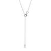 Thumbnail Image 2 of 1 CT. Certified Princess-Cut Lab-Created Diamond Tilted Solitaire Pendant in 14K White Gold (F/SI2)