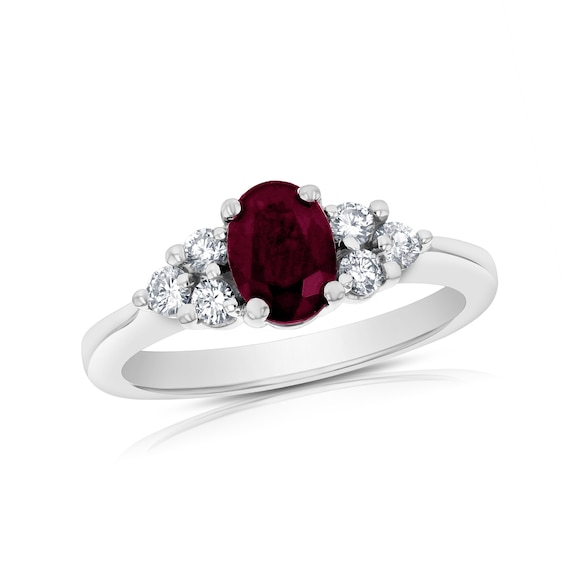 1.85 ct Round & Princess Cut Created Red Garnet & White CZ Diamond 14K Black Gold Over Interchangeable Wedding Ring Set For Women's 