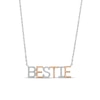 Thumbnail Image 0 of Diamond Accent "BESTIE" Necklace in Sterling Silver with 14K Rose Gold Plate