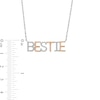 Thumbnail Image 2 of Diamond Accent "BESTIE" Necklace in Sterling Silver with 14K Rose Gold Plate