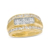 Thumbnail Image 0 of Men's 2 CT. T.W. Certified Lab-Created Diamond Border Three Stone Ring in 14K Gold (F/SI2)