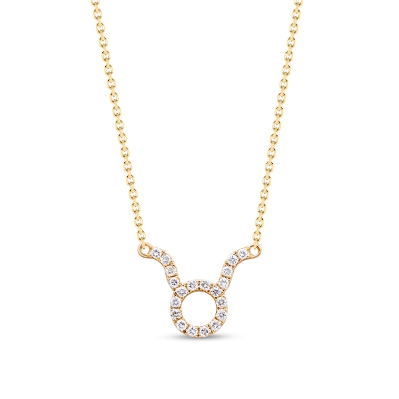 Encourage Write a report forgive 1/6 CT. T.W. Diamond Taurus Necklace in 10K Gold | Zales