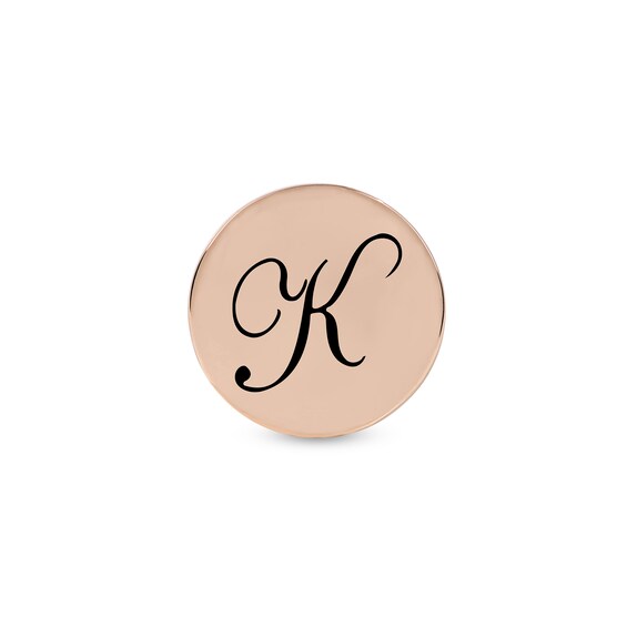 Smart Watch Charms by Zales Cursive Letter K in Sterling Silver with 14K  Rose Gold Plate | Zales