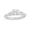 Thumbnail Image 0 of Vera Wang Love Collection 1-1/3 CT. T.W. Round and Pear-Shaped Diamond Three Stone Engagement Ring in 14K White Gold