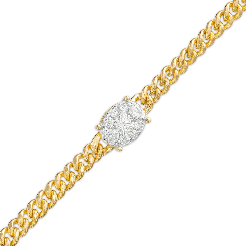 1/2 CT. T.W. Oval-Shaped Multi-Diamond Bracelet in 10K Gold – 7.25"