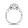 Thumbnail Image 2 of Enchanted Disney Cinderella 2 CT. T.W. Emerald-Cut Diamond Frame Engagement Ring in 14K White Gold