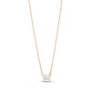 Thumbnail Image 0 of 1/3 CT. Certified Oval Lab-Created Diamond Solitaire Necklace in 14K Gold (F/SI2)
