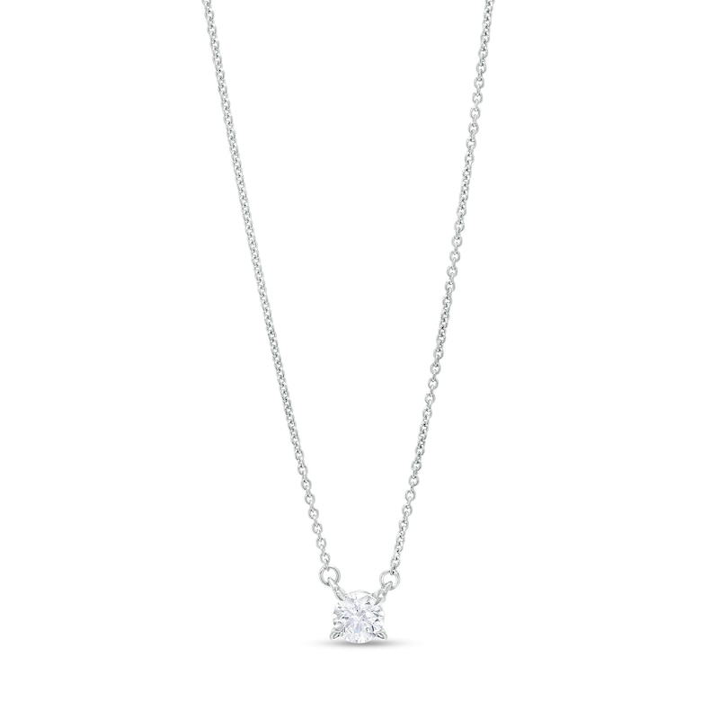 1/3 CT. Certified Lab-Created Diamond Solitaire Necklace in 14K White Gold (F/SI2)