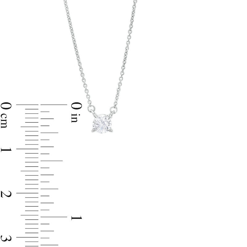1/3 CT. Certified Lab-Created Diamond Solitaire Necklace in 14K White Gold (F/SI2)