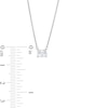 Thumbnail Image 2 of 1/3 CT. Certified Oval Lab-Created Diamond Solitaire Necklace in 14K White Gold (F/SI2)
