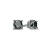 Thumbnail Image 0 of 1/2 CT. T.W. Black Diamond Solitaire Stud Earrings in 10K White Gold