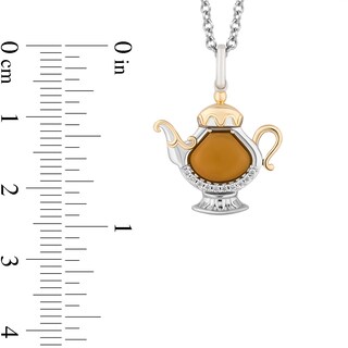 Enchanted Disney Belle Yellow Onyx and 1/20 CT. T.W. Diamond Tea Kettle