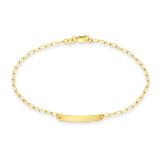 Bar Paper Clip Link Bracelet in 14K Gold 7.5" Zales