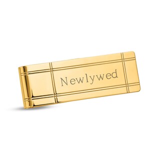 Men's Engravable Grooved Money Clip (16 Lines) Zales