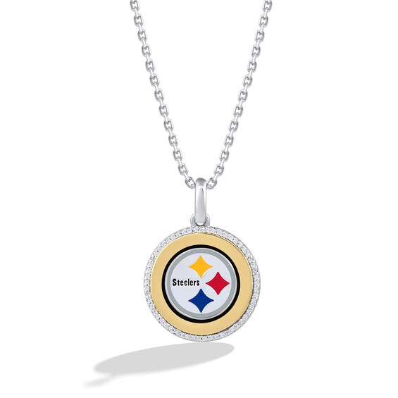 True Fans™ NFL Pittsburgh Steelers 1/10 CT. T.W. Diamond Enamel