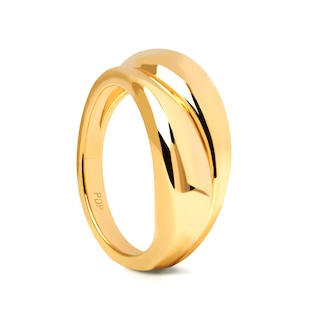 PDPAOLA™ at Zales Bypass Ring in Sterling Silver with 18K Gold Plate | Zales
