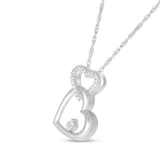 Zales double heart necklace Outlet