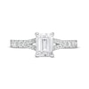 Thumbnail Image 3 of Vera Wang Love Collection Certified Emerald-Cut Center Diamond 1-1/2 CT. T.W. Engagement Ring in 14K White Gold (I/SI2)