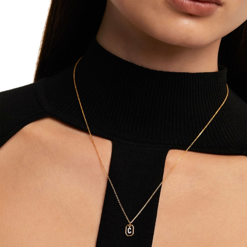 PDPAOLA™ at Zales Lab-Created Diamond Accent Letter "C" Initial Pendant in 18K Gold