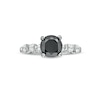 Thumbnail Image 3 of 2-3/8 CT. T.W. Black and White Diamond Tension Engagement Ring in 14K White Gold