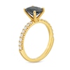 Thumbnail Image 2 of 2-5/8 CT. T.W. Oval Black and White Diamond Engagement Ring in 14K Gold