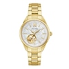 Thumbnail Image 0 of Ladies' Bulova Sutton Gold-Tone Watch with Mother-of-Pearl Dial and Skeleton Heart (Model: 97L172)