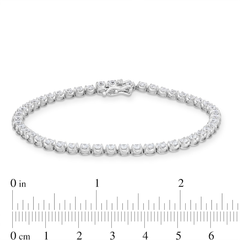 3 CT. T.W. Certified Lab-Created Tennis Bracelet in 14K White Gold (F/SI2)