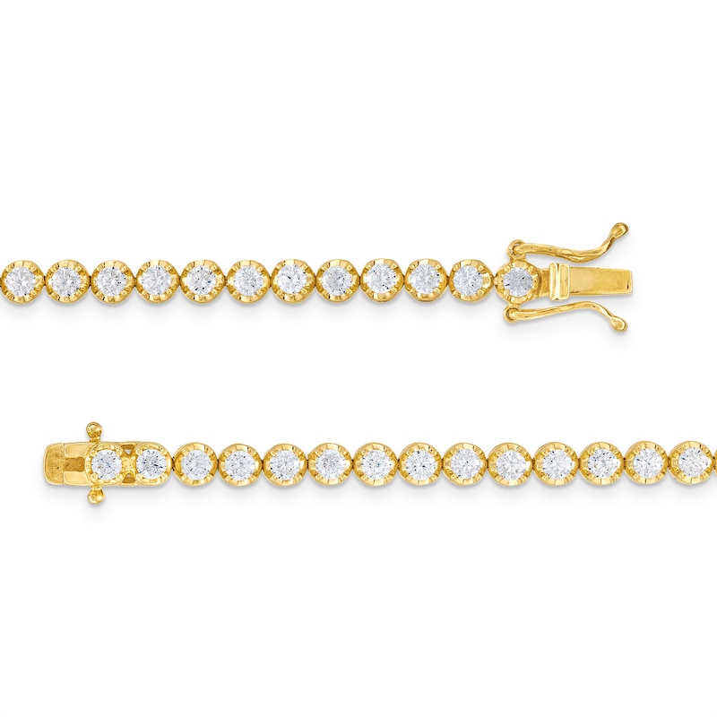 3 CT. T.W. Certified Lab-Created Tennis Bracelet in 14K Gold (F/SI2)