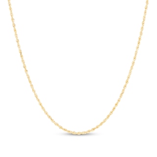 Diamond Cut Rope Chain Neckalce (1.3mm) main image 1