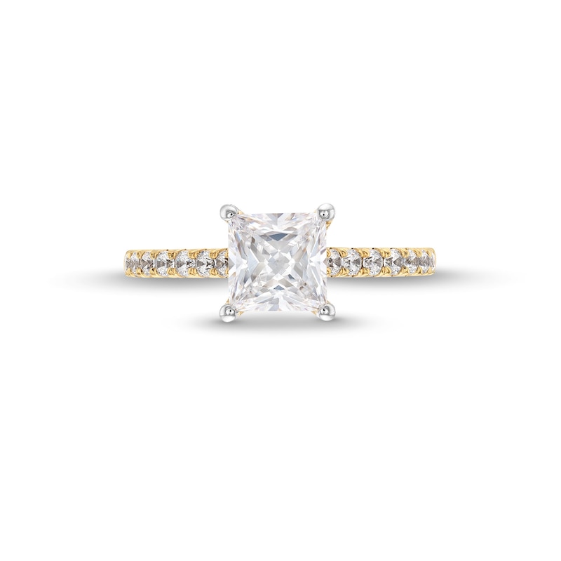 1-7/8 CT. Certified Princess-Cut Lab-Created Diamond Engagement Ring in 14K Gold (F/VS2)