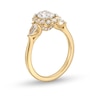 Thumbnail Image 2 of 1-3/4 CT. T.W. Oval Diamond Frame Leaf-Sides Engagement Ring in 14K Gold
