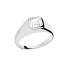 Thumbnail Image 0 of PDPAOLA™ at Zales 6.0mm Radiant-Cut Cubic Zirconia Signet Ring in Sterling Silver