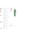 Thumbnail Image 2 of Lab-Created Emerald Huggie Hoop Earrings in 10K Gold