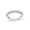 Thumbnail Image 0 of 5/8 CT. T.W. Emerald-Cut and Round Diamond Alternating Double Row Anniversary Band in 14K White Gold
