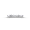Thumbnail Image 3 of 5/8 CT. T.W. Emerald-Cut and Round Diamond Alternating Double Row Anniversary Band in 14K White Gold