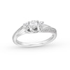 Thumbnail Image 0 of 1/2 CT. T.W. Diamond Past Present Future® Bypass Shank Engagement Ring in 10K White Gold
