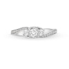 Thumbnail Image 3 of 1/2 CT. T.W. Diamond Past Present Future® Bypass Shank Engagement Ring in 10K White Gold