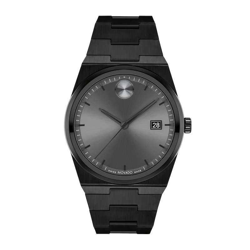 Men's' Movado Bold® Quest Black IP Watch with Grey Dial (Model: 3601224)