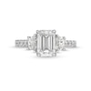 Thumbnail Image 3 of 2-7/8 CT. T.W. Emerald-Cut Certified Lab-Created Diamond Three-Stone Engagement Ring In 14K White Gold (F/VS2)