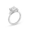 Thumbnail Image 2 of 3-1/2 CT. T.W. Princess-Cut Certified Lab-Created Diamond Three-Stone Engagement Ring in 14K White Gold (F/VS2)