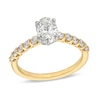 Thumbnail Image 0 of 1-1/2 CT. T.W. Certified Oval Lab-Created Diamond Engagement Ring in 14K Gold (I/SI2)