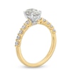 Thumbnail Image 2 of 1-1/2 CT. T.W. Certified Oval Lab-Created Diamond Engagement Ring in 14K Gold (I/SI2)