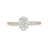 Thumbnail Image 3 of 1-1/2 CT. T.W. Certified Oval Lab-Created Diamond Engagement Ring in 14K Gold (I/SI2)