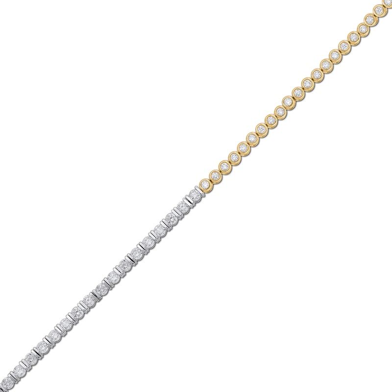 2 CT. T.W. Lab-Created Diamond Tennis Bracelet in Sterling Silver and 14K Gold Plate (F/SI2) - 7”