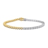 Thumbnail Image 1 of 2 CT. T.W. Lab-Created Diamond Tennis Bracelet in Sterling Silver and 14K Gold Plate (F/SI2) - 7”
