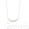 Thumbnail Image 3 of 1 CT. T.W. Certified Lab-Created Diamond Graduated Curved Nine Stone Necklace in 14K Gold (F/SI2)