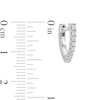 Thumbnail Image 2 of 1/5 CT. T.W. Diamond Wishbone-Shaped Huggie Hoop Earrings in Sterling Silver