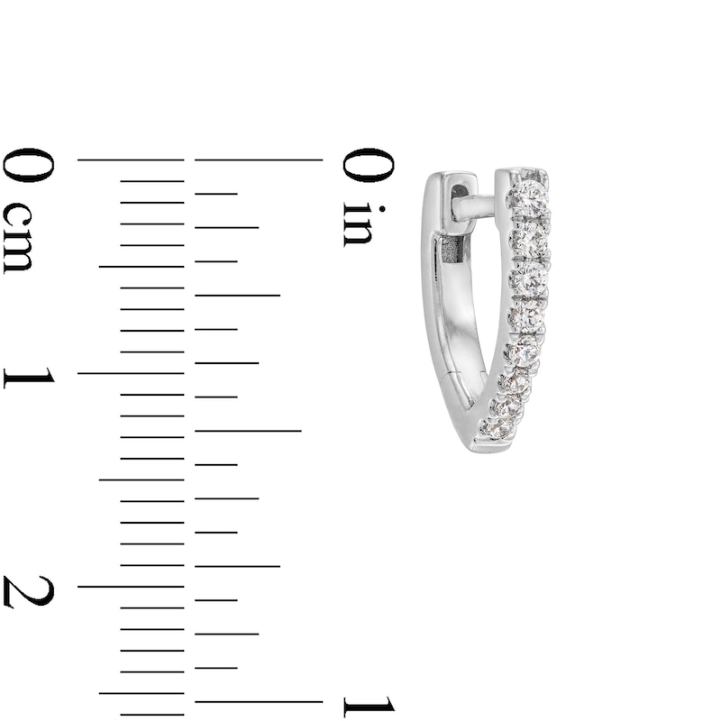 1/5 CT. T.W. Diamond Wishbone-Shaped Huggie Hoop Earrings in Sterling Silver