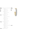 Thumbnail Image 2 of 1/8 CT. T.W. Diamond Multi-Row J-Hoop Earrings in 10K Gold